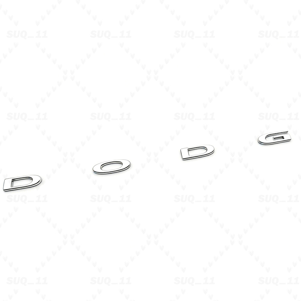 For 2014-2023 Durango Glossy Silver Rear Liftgate Tailgate Letter Emblem Badge