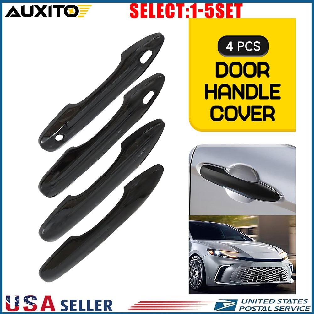 For 2018-2023 Toyota Camry GLOSS BLACK Door Handle Covers WITH Smartkey 4-20X