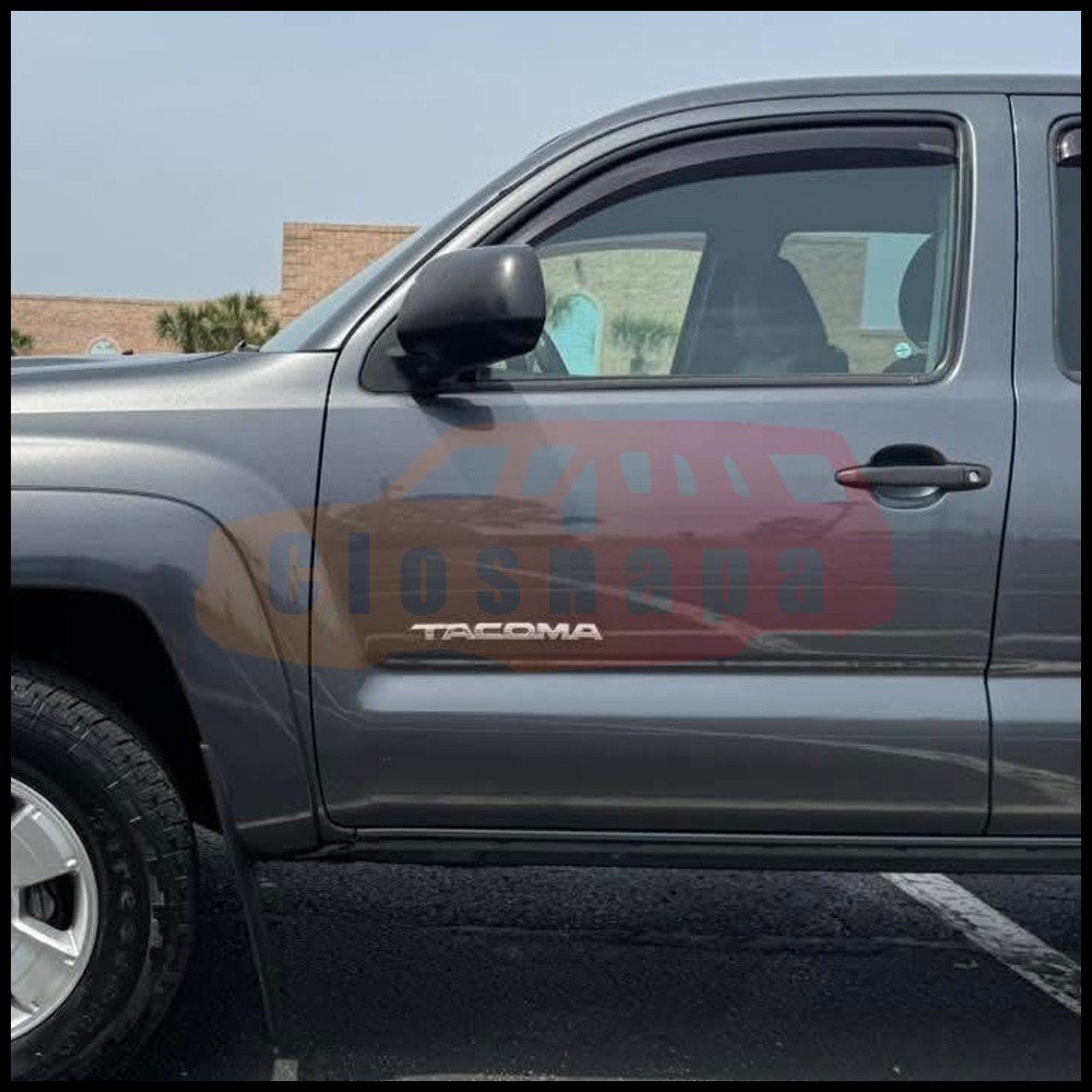 2pcs Chrome Letter Tacoma Side Door Emblem Badge Decoration For 2005-2015 TACOMA