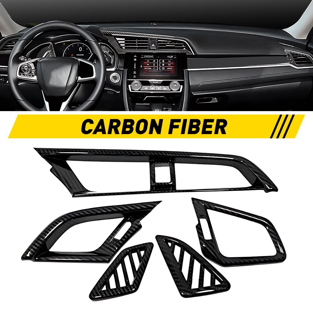 For Honda Civic 10th 2016 2017-2019 2020 Dashboard Air Vent Cover Kit Durable 1X