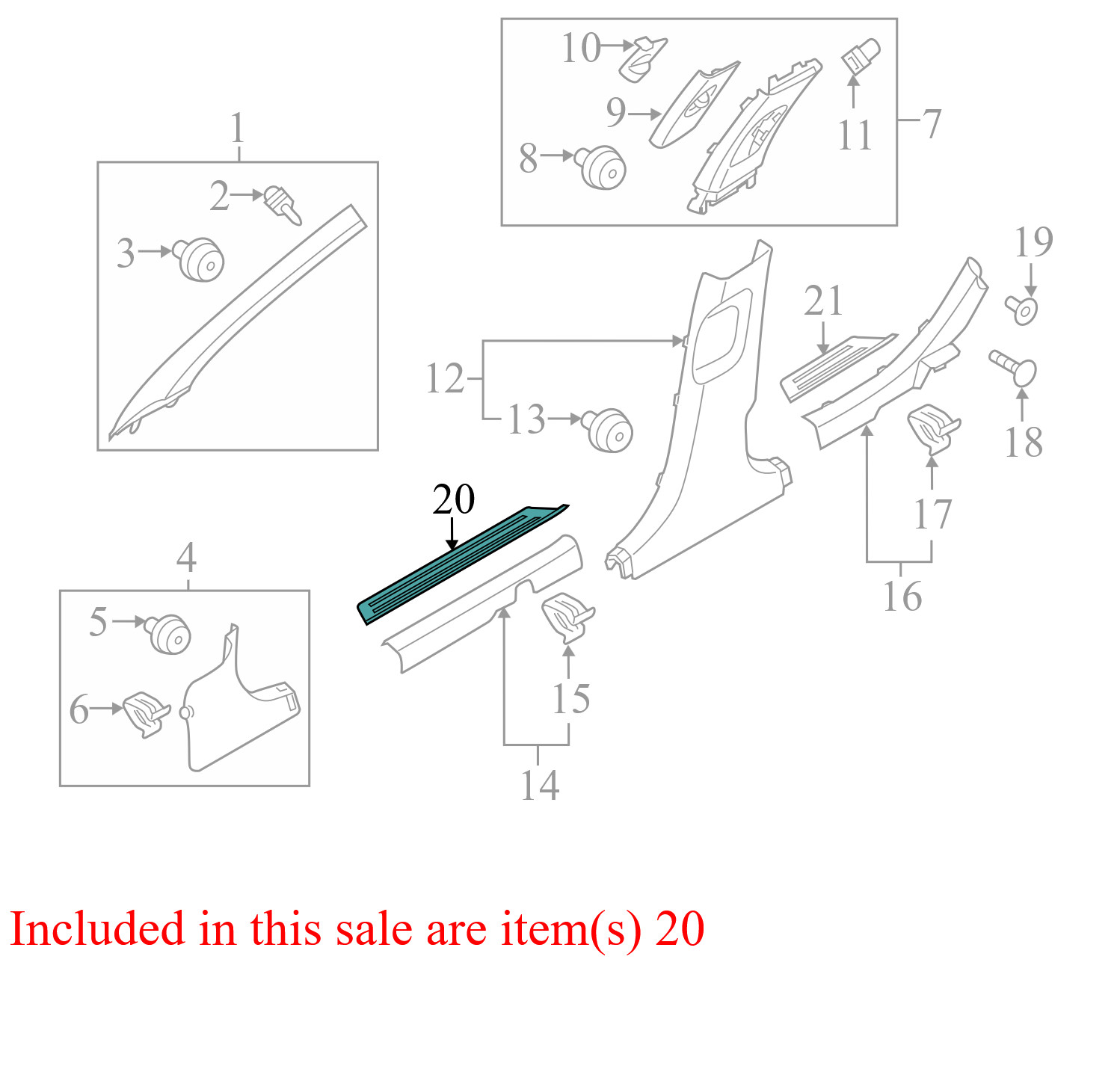 16-19 Hyundai Sonata Front Right Passenger Side Inner Door Sill Trim Plate OEM