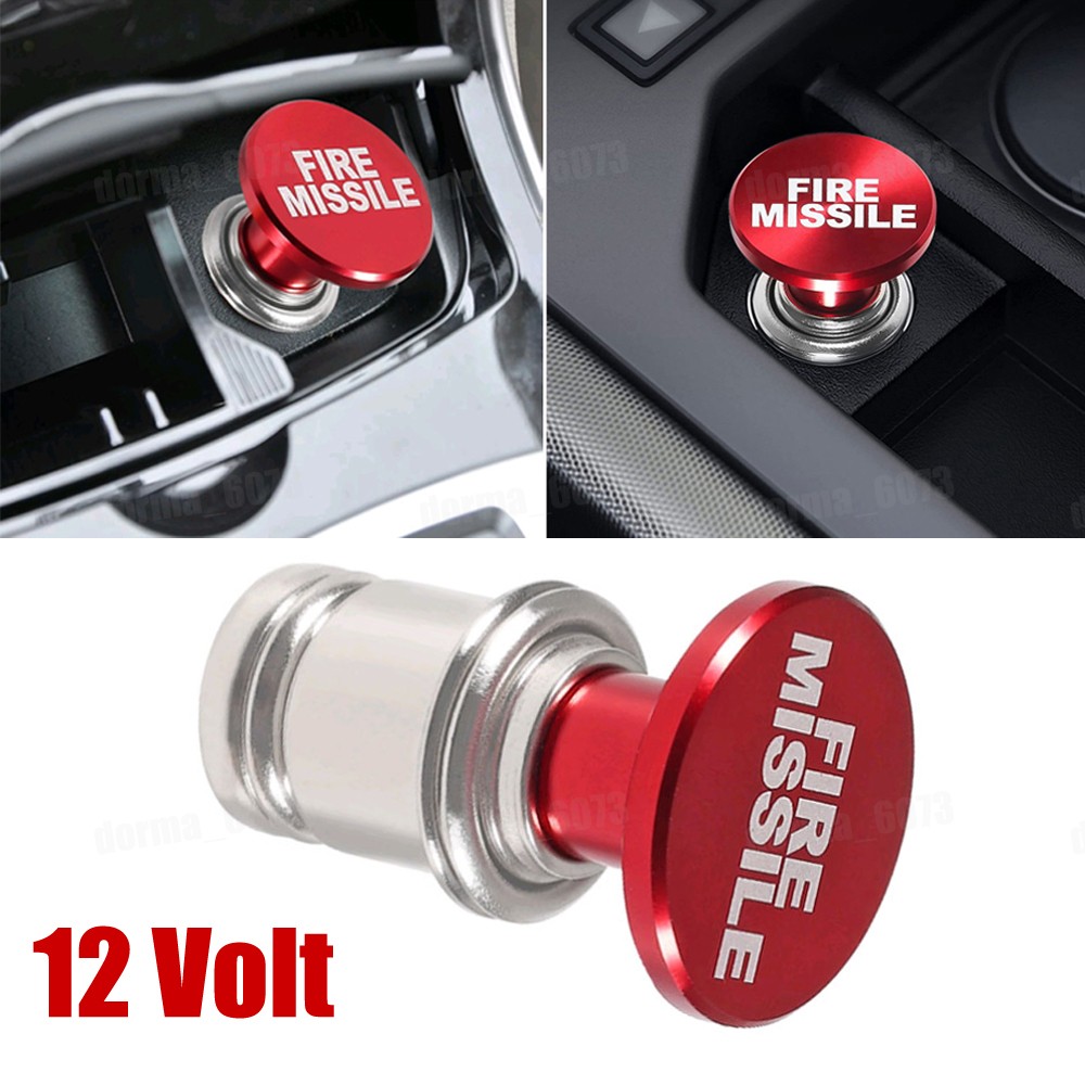 DC 12V Fire Missiles Push Button Car Lighter Parts Car Interior Accessories