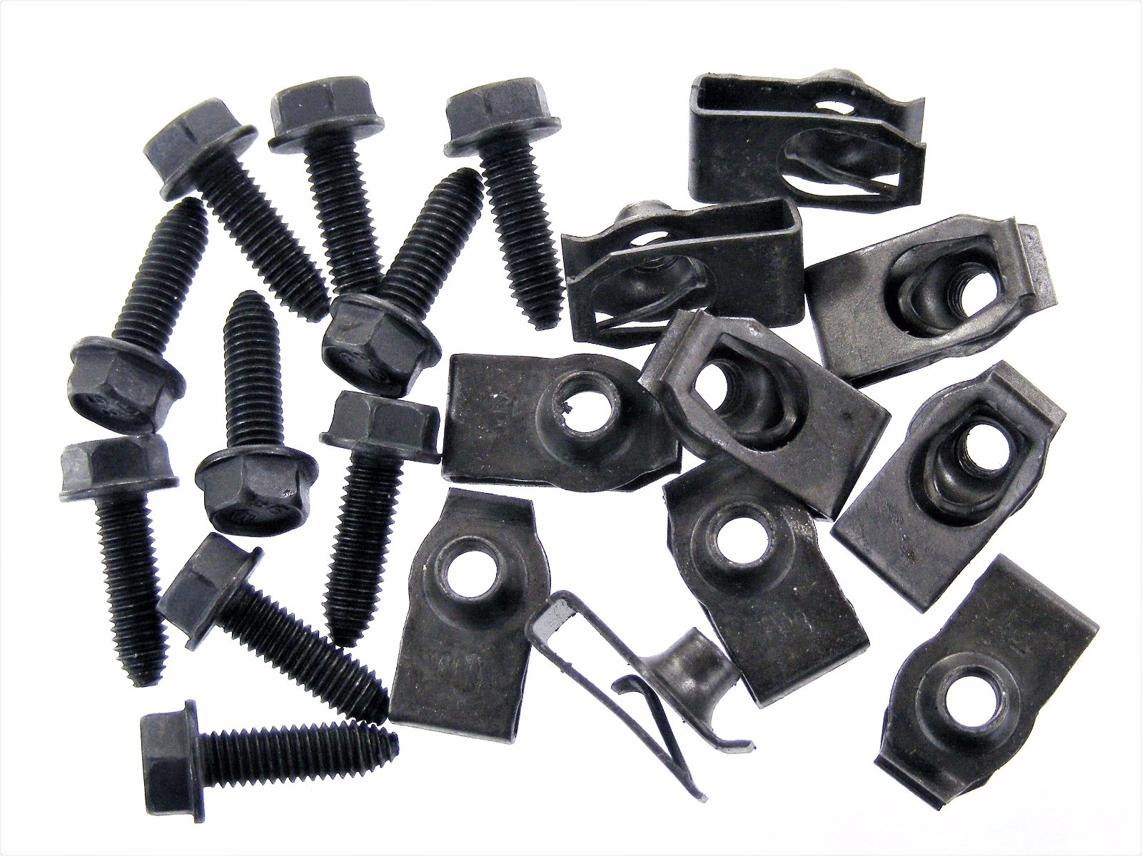 CHRYSLER Body Bolts & U-nut Clips- M6-1.0 x 20mm- 10mm Hex- 20pcs (10ea)- #134