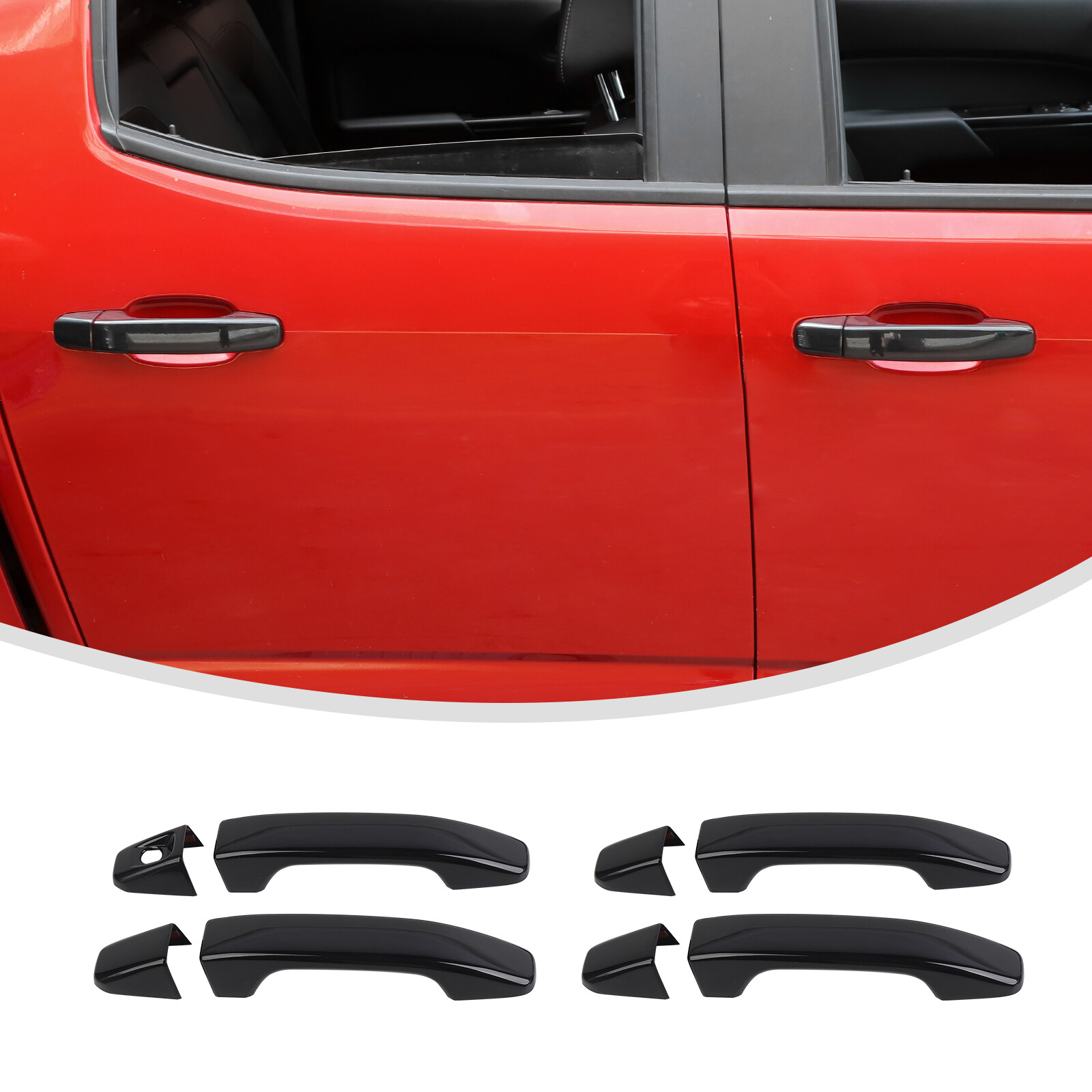 Black Exterior Door Handle Shell Cover Bezel For Chevy Colorado/GMC CANYON 2015+