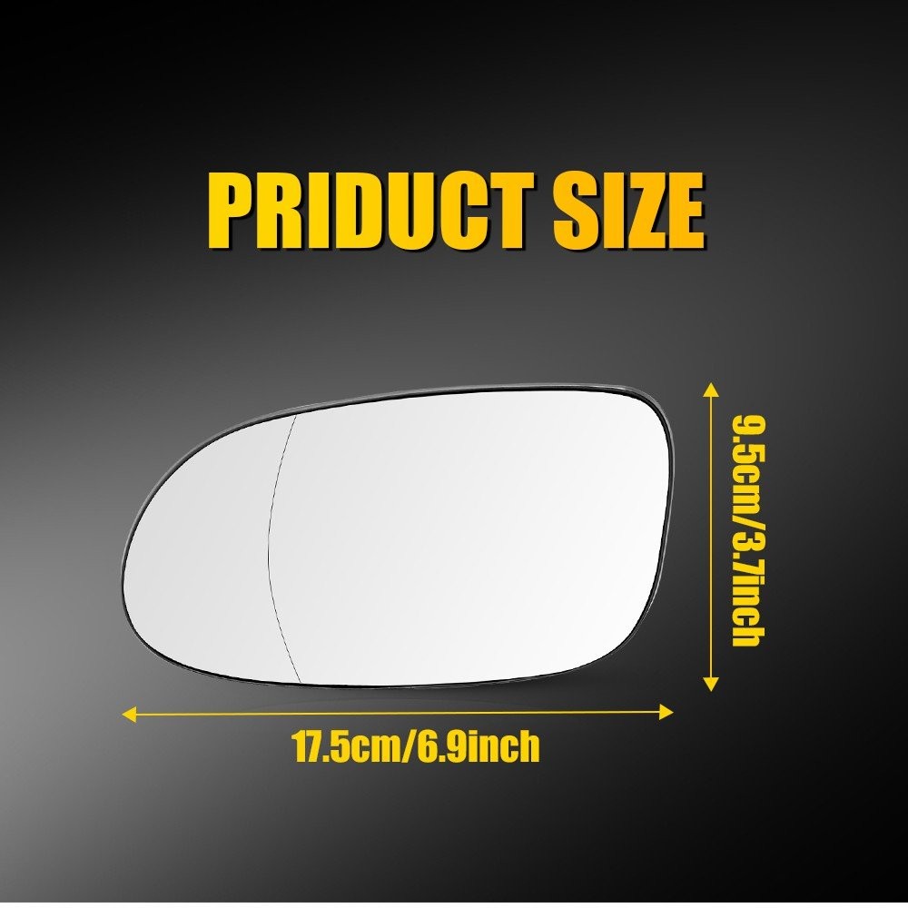Mirror Glass Side Driver Left For 2003-06 Mercedes Benz CLK500 Base Replacement