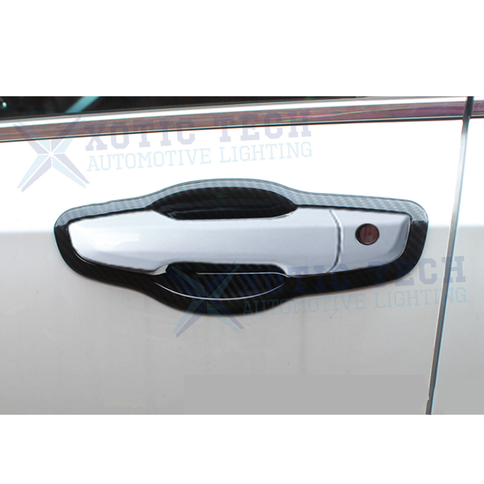 Carbon Fiber Pattern Door Handle Bowl Cover Trims For Honda CR-V CRV 2017-2022