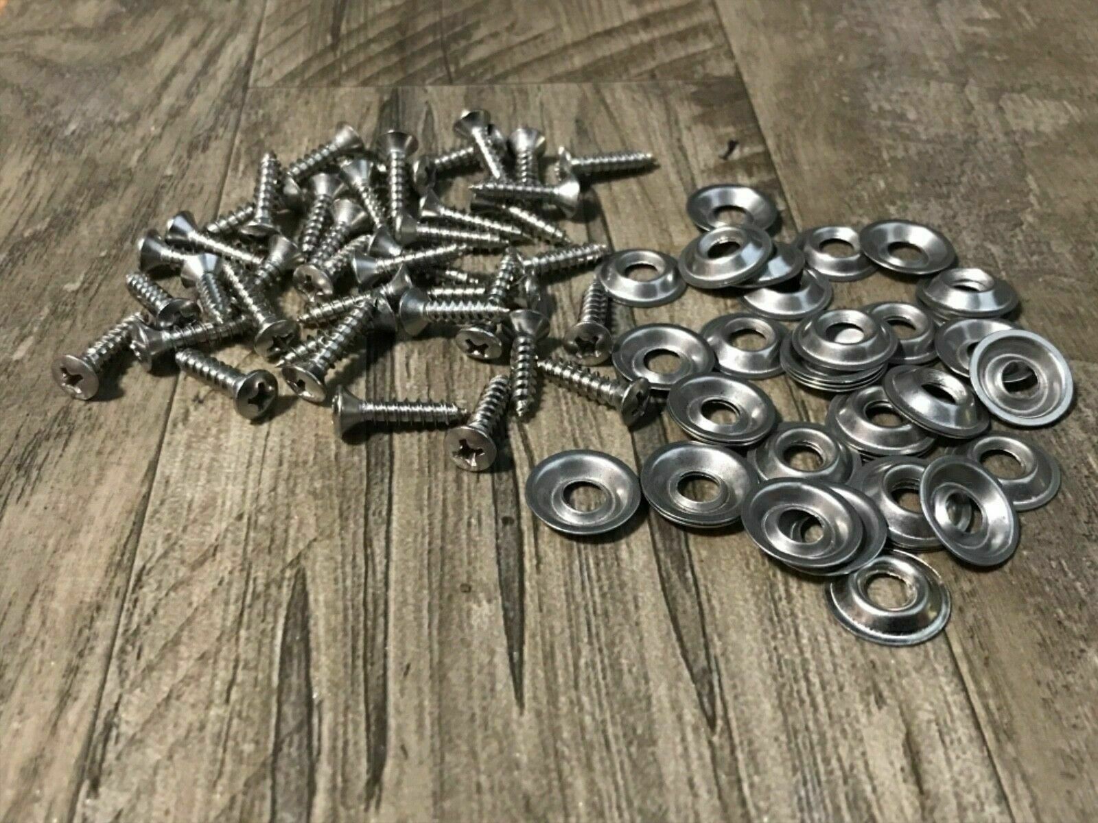 40pcs Chevy Buick GM Pontiac stainless kick panel door trim screws #8 x 5/8”