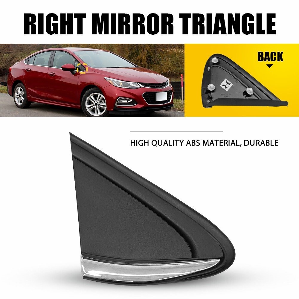 Fender Pillar Trim Mirror Corner Molding Right for 2016-2019 Chevrolet Cruze NEW