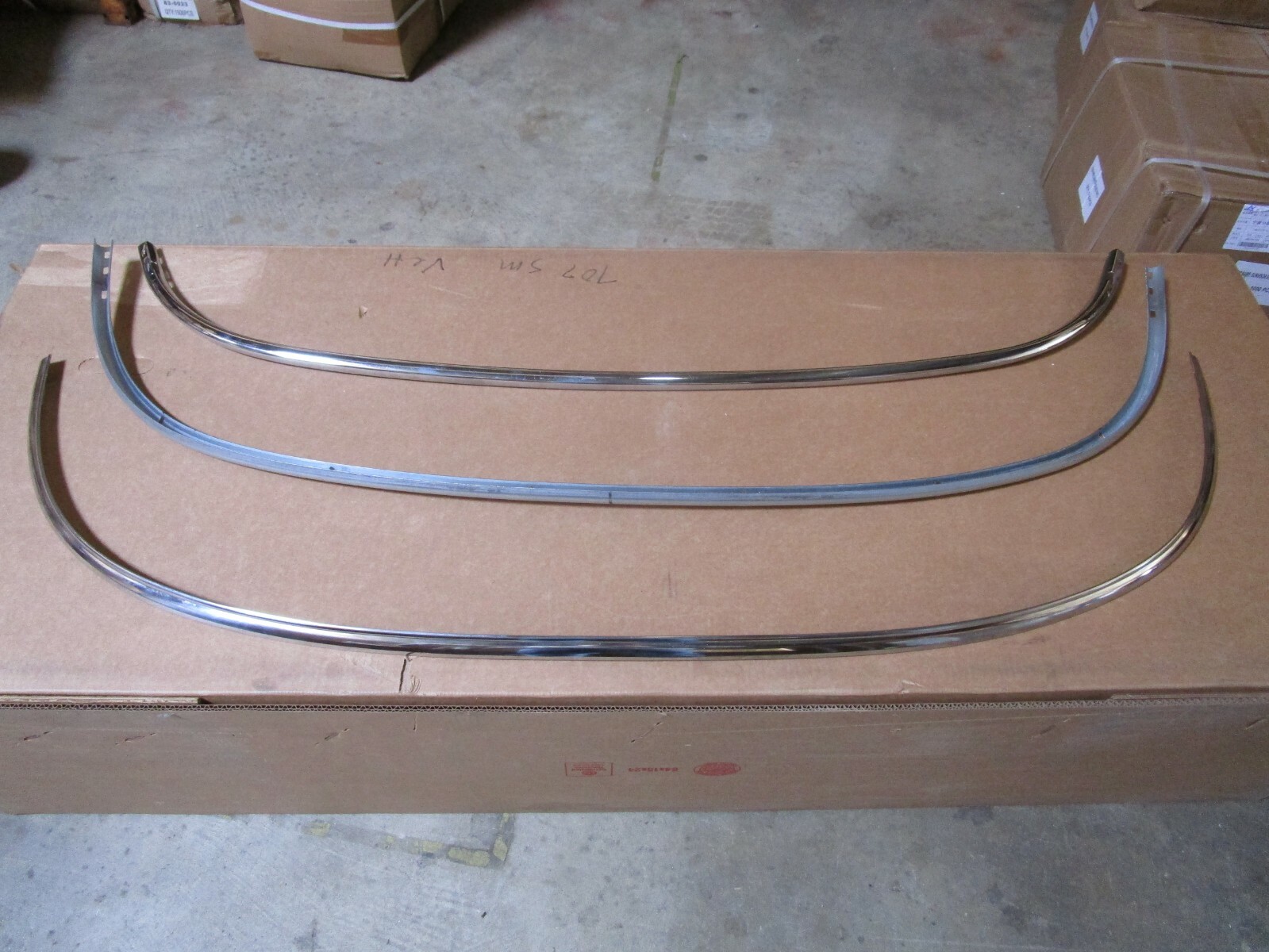 54 corvette windshield frame upper and lower channels with molding NEW!! 53 55