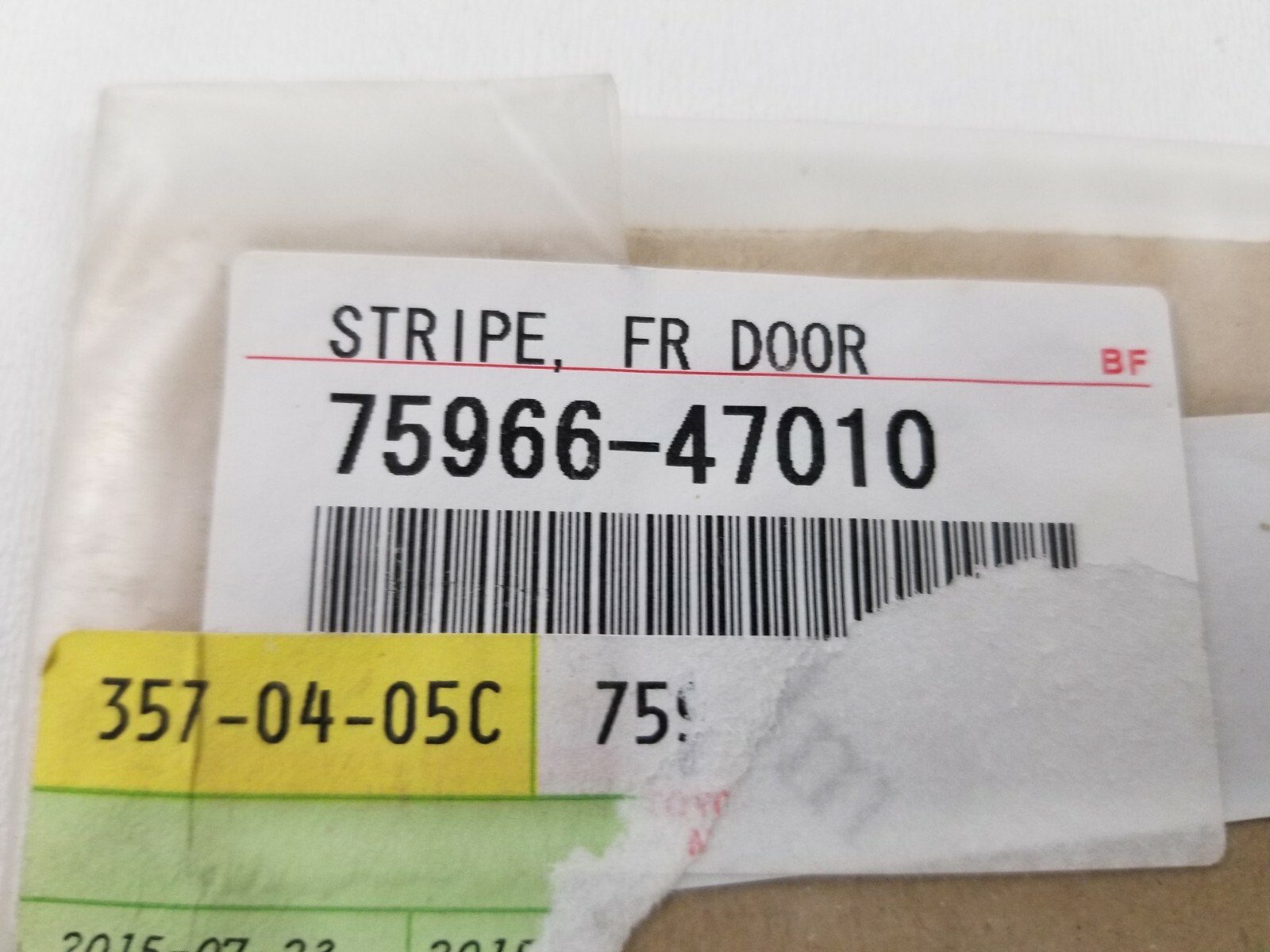 Toyota 75966-47010 Front Door Stripe. Fast shipping!!!