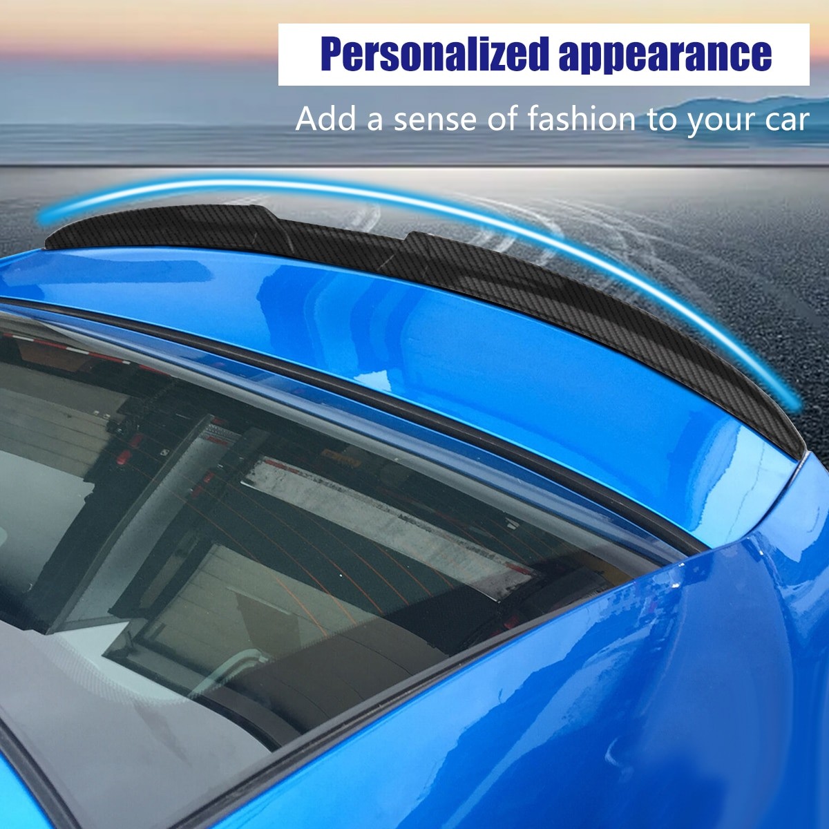 Carbon Fiber Style Rear Trunk Spoiler Lip Roof Tail Wing For VW Jetta MK6 MK7