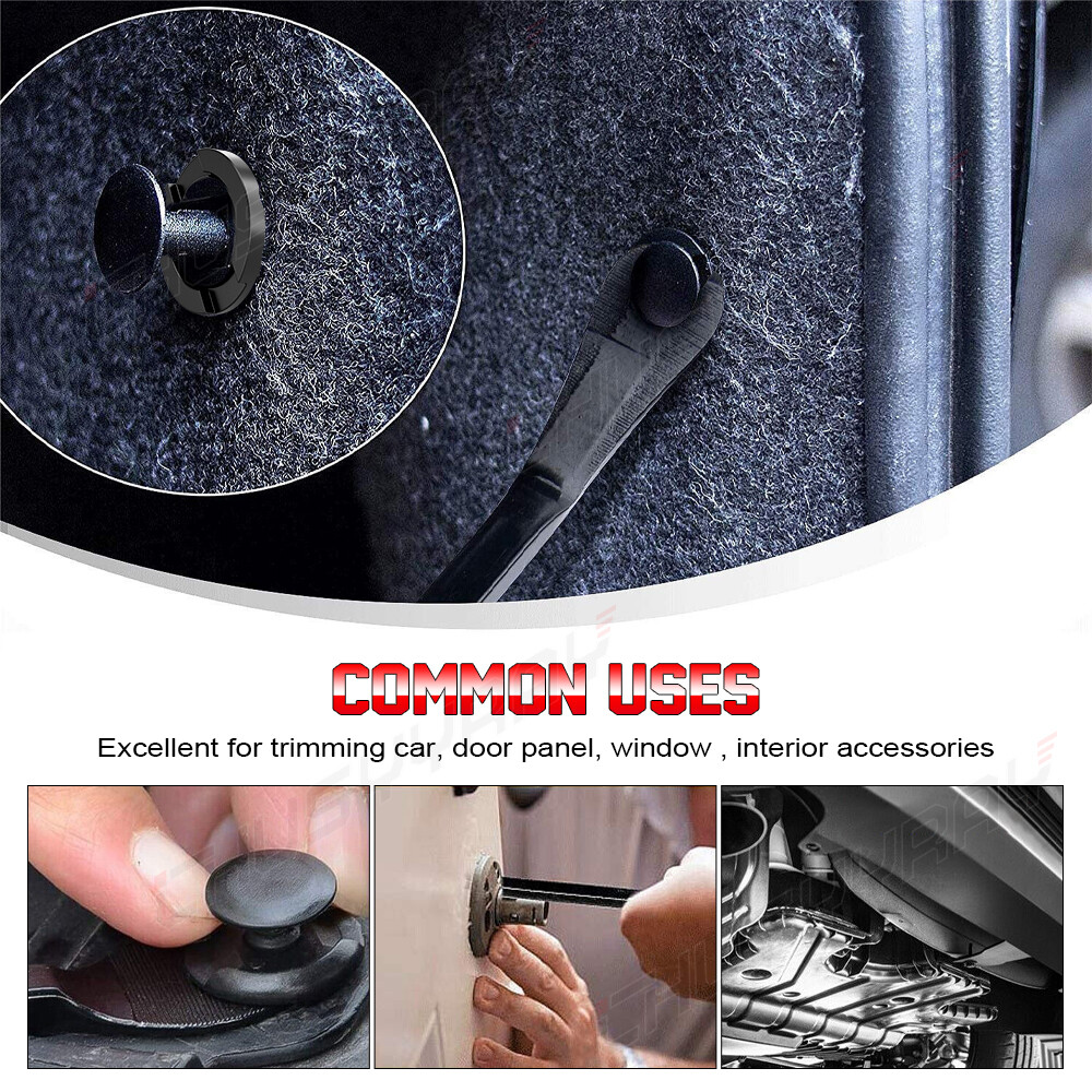 100pcs/Set Plastic Rivet Car Fender Bumper Push Pin Clips 10mm Hole For Honda