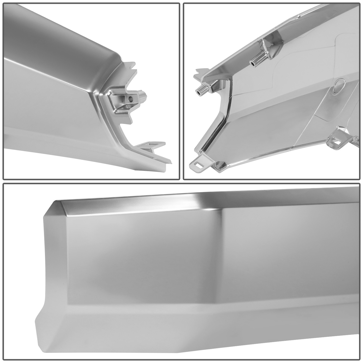 For 22-24 Toyota Tundra Front Driver Left Side Bumper Molding Trim Satin Chrome