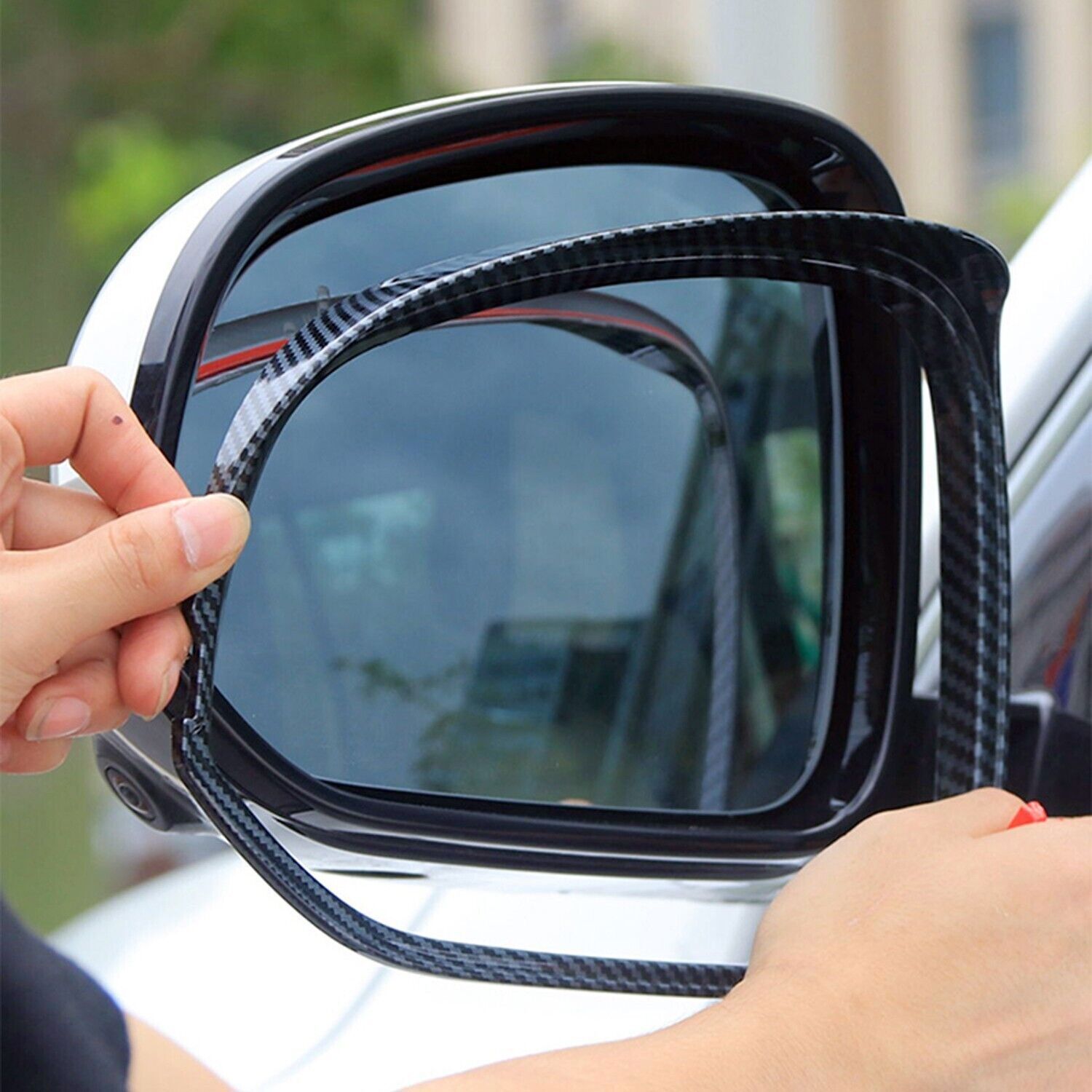 For Mitsubishi Outlander 2022-2024 Rearview Side Mirror Eyebrow Cover Trim 2pcs