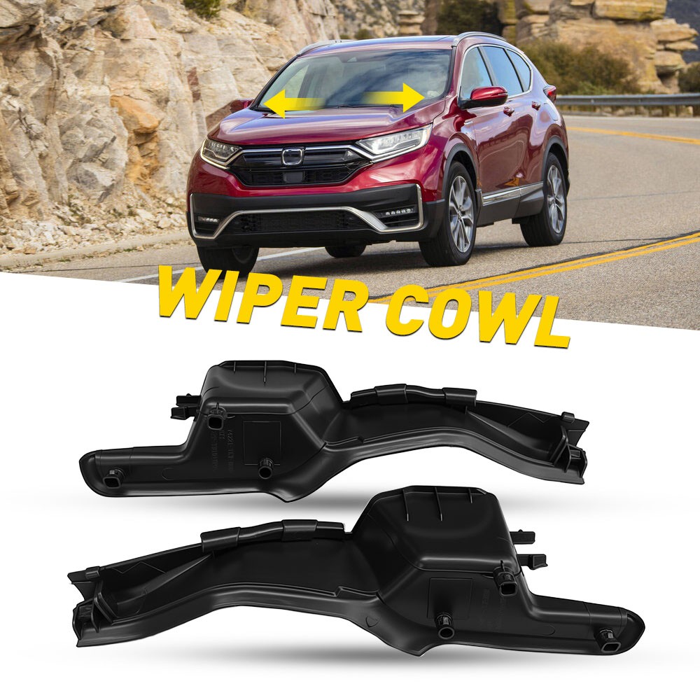 For 2017-2022 Honda CRV Set of 2 Windshield Wiper Cowl Cover Side Extension Trim
