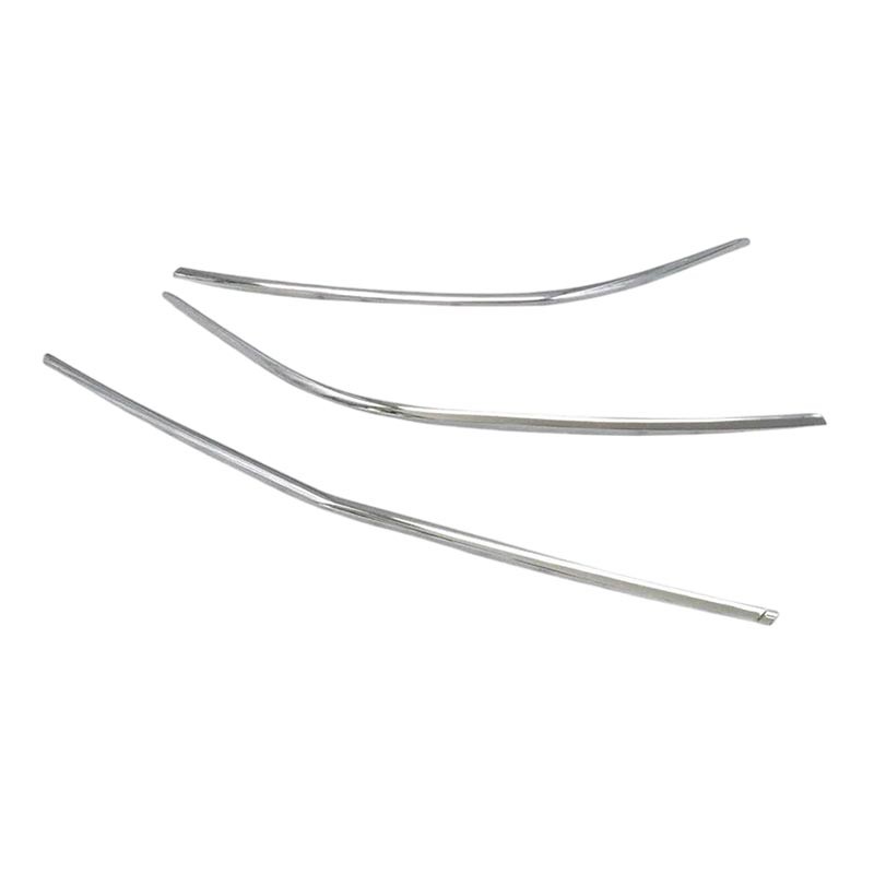 3PCS High-Quality Chrome Bumper Molding Trim For 10-13 Benz S W221 S350 S550