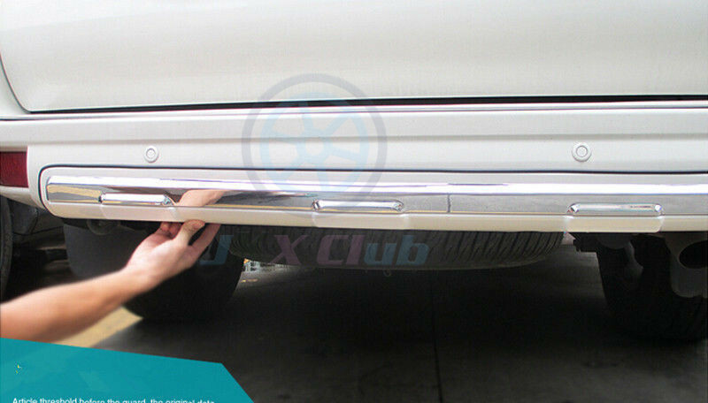 ABS Plate j Pearl White Rear Bumper Guard Cover For Toyota Prado FJ150 2010-17