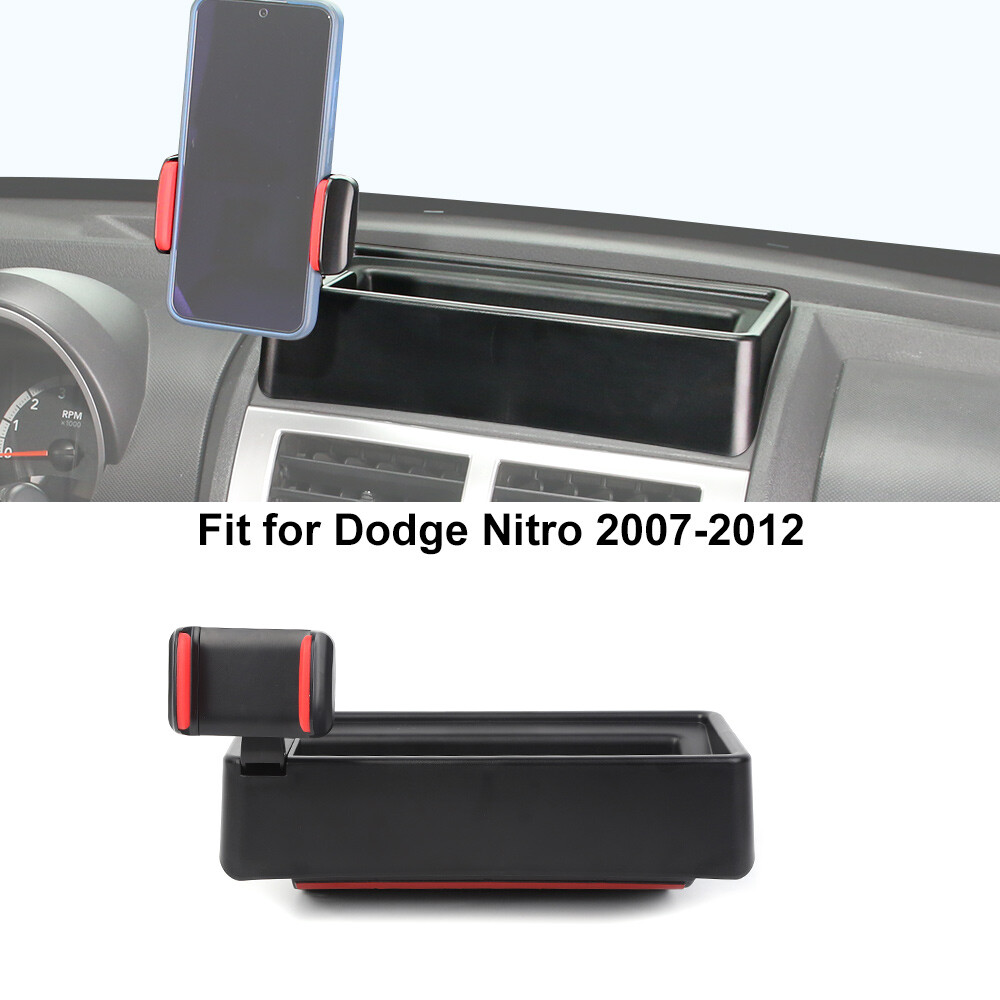 ⭕Console Dash Phone Holder Mount Bracket W/ Storage Tray For Dodge Nitro 2007-12