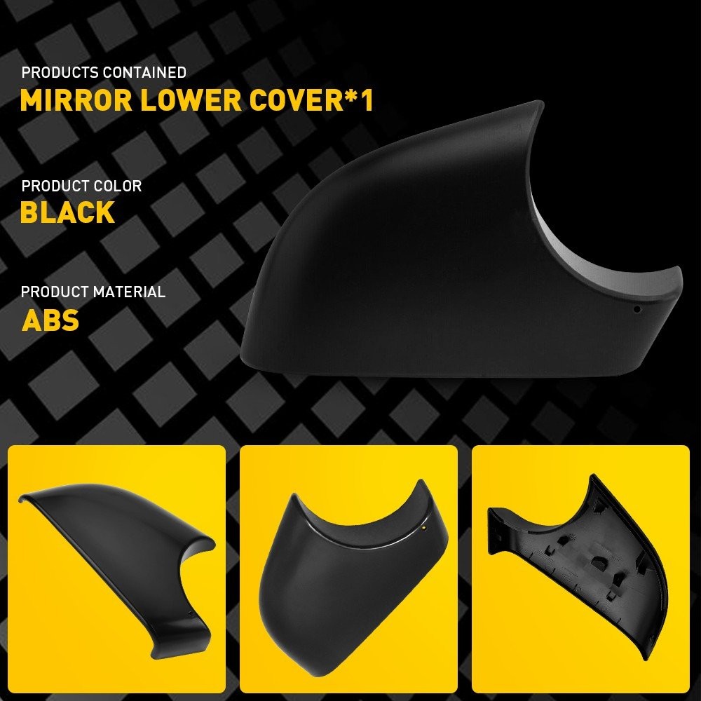 FOR TESLA MODEL Y 00-23 Passenger SIDE DOOR WING MIRROR COVER LOWER HOLDER BLACK