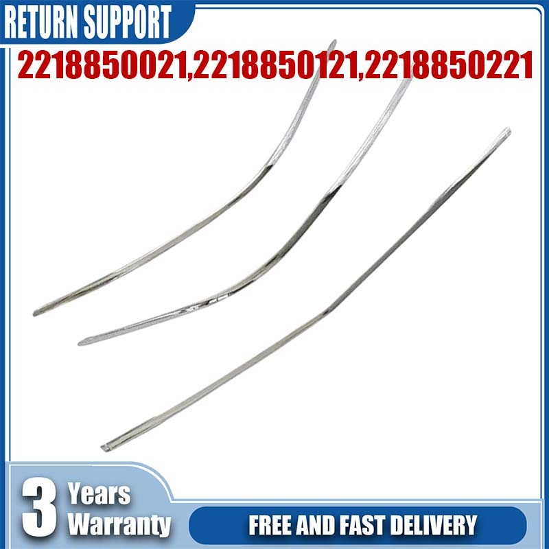 3PCS High-Quality Chrome Bumper Molding Trim For 10-13 Benz S W221 S350 S550