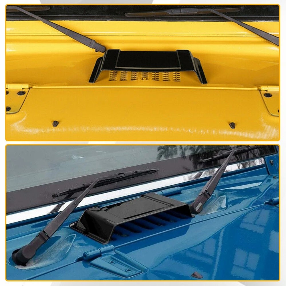 Hood Vent Hood Scoop Vent Cover for 97-17 Jeep Wrangler TJ JK JKU Accessories Y