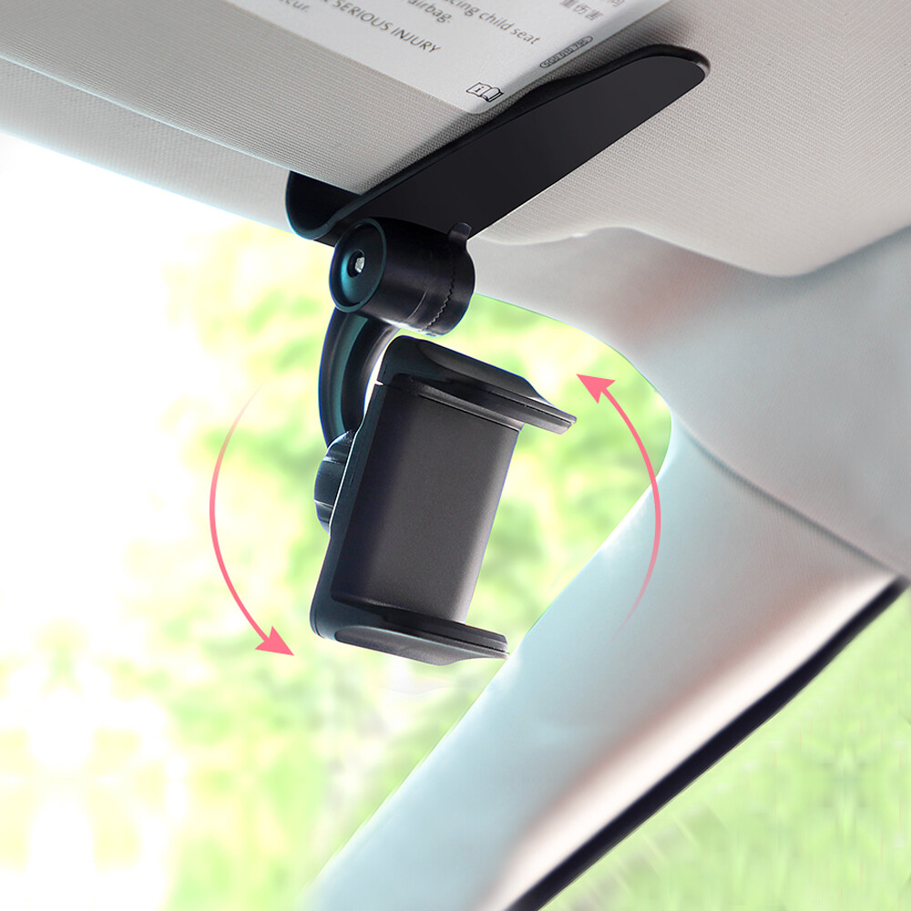 360° Phone Holder Car Sun Visor Dashboard Mount Holder Accessory For Cell Phone