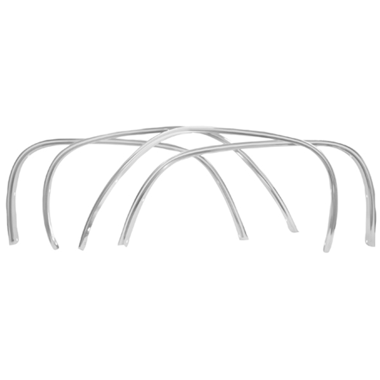 1965 Chevy Impala Wheel Opening Moldings 4 Piece Set Front Rear Right Left-M1729