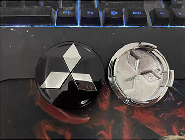 4Pcs 60mm Black Silver Wheel Cap Badge Hub Cover For Mitsubishi Logo Original