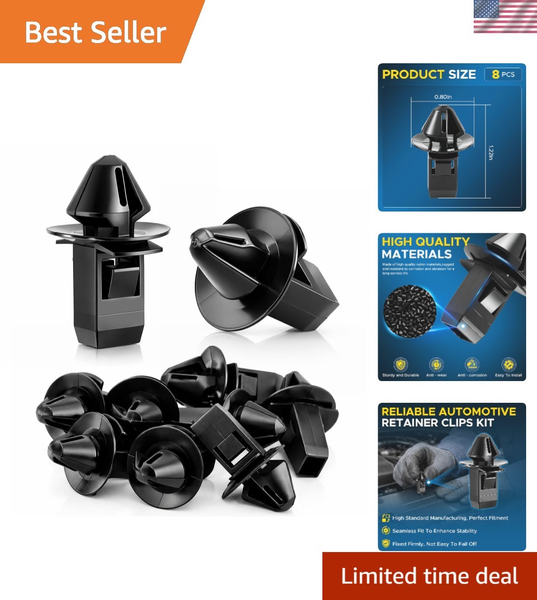 Lightweight Grille Moulding Clips for Ram 1500/2500/3500 – 8PCS Durable Set