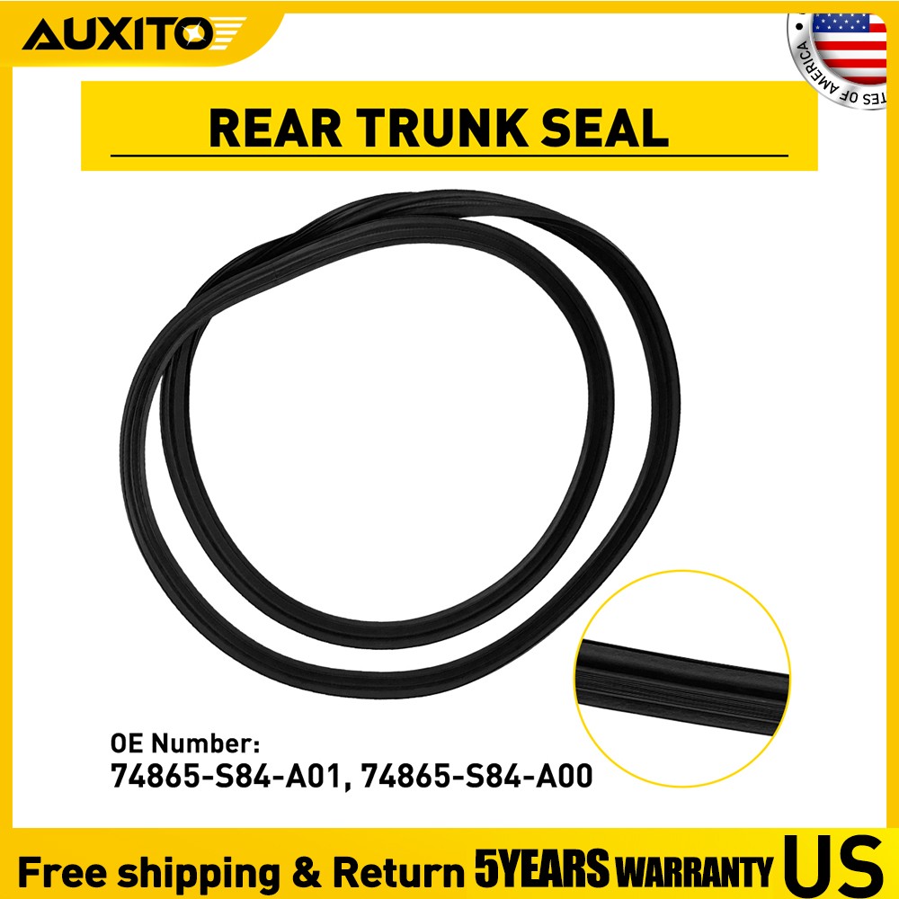 Black Rubber Trunk Lid Weatherstrip Seal For 1998-02 Honda Accord 74865-S84-A01