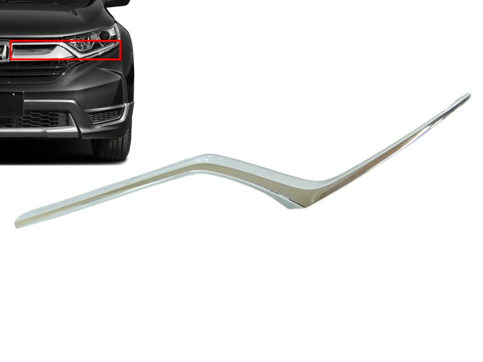 New Fits 2017-2019 Honda CR-V CRV Chrome Molding Headlight Grille Left Front