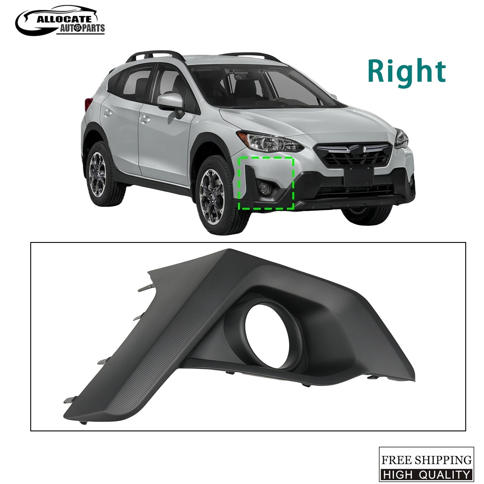 Passenger RH Side For 2021-2023 Subaru Crosstrek Fog Light Trim Cover 57731FL860