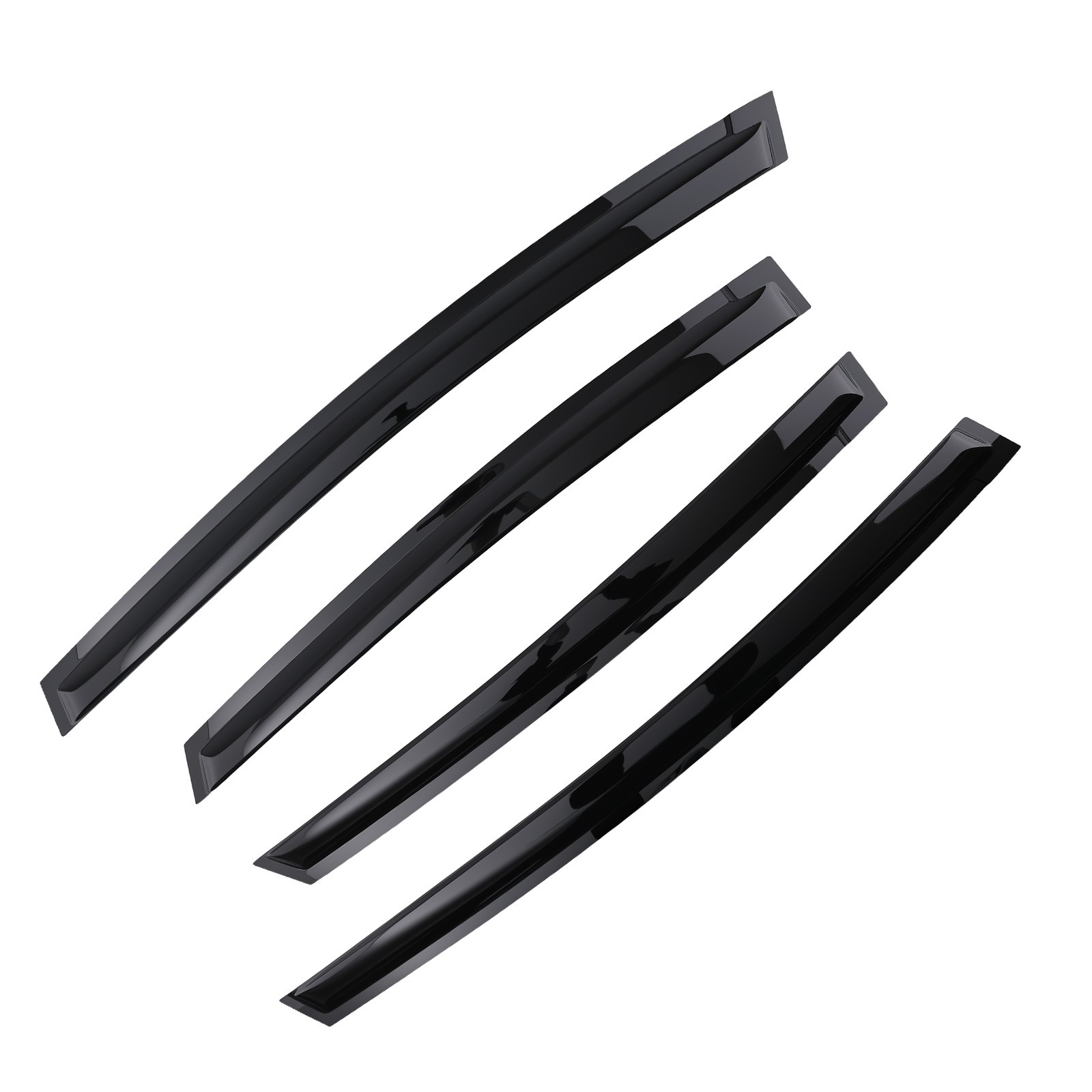 Window Visor Rain Guard for Toyota Prius 2004-2009 Front Rear 2.5mm Black