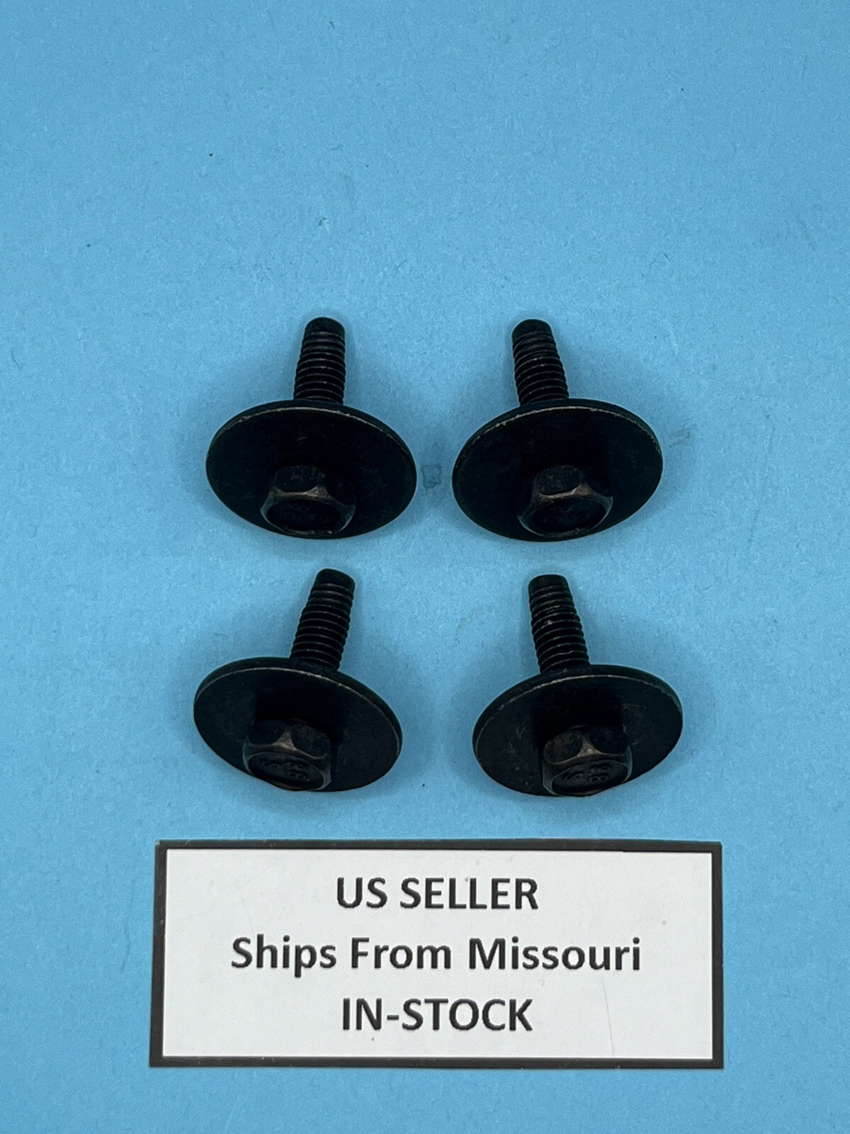 (Pack of 4) Headlamp Bolts M6-1.0 x 20mm Hex Head Sems Body for GM 11589031