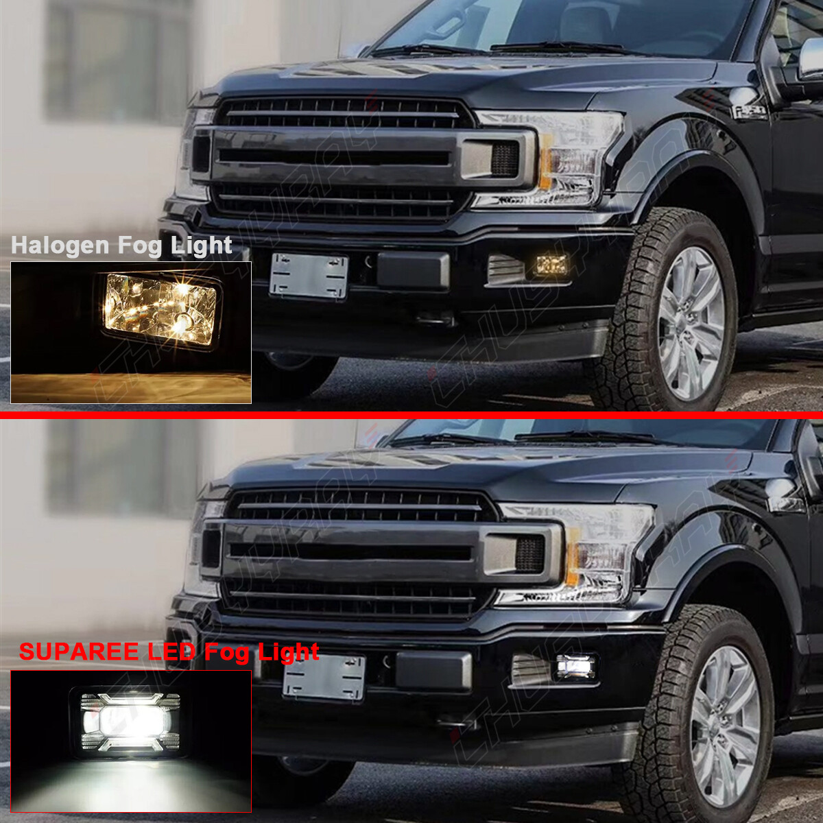 2pc LED Fog Lights Assembly Bumper Wihte Lamps Fit For Ford F150 2019
