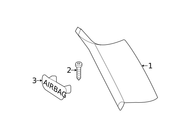 Genuine BMW Windshield Pillar Trim Cover 51-43-2-993-027