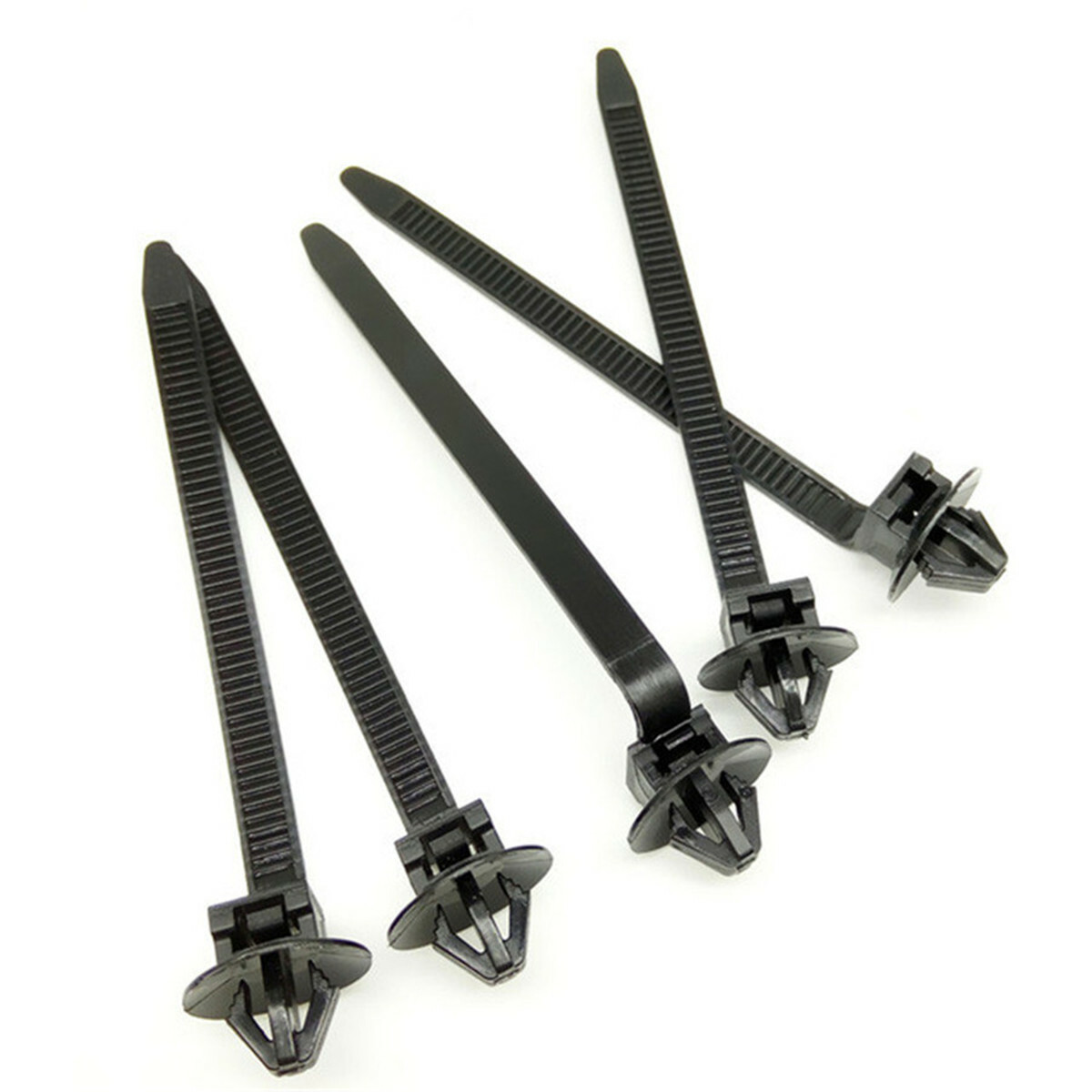 50x Push Mount Cable Ties Car Hose Wire Fastener Clips Nylon Zip Strap Fixing