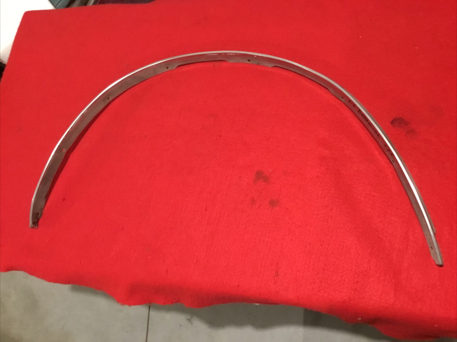 1964 Plymouth Barracuda wheel opening molding. Original Left front fender￼