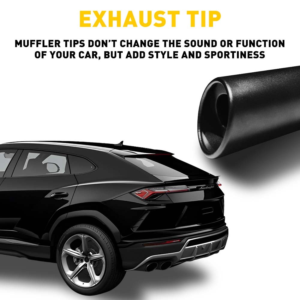5.66″ in Car Clamp-on Exhaust Tip Exhaust Pipe Tail Muffler Stainless Bend Bevel