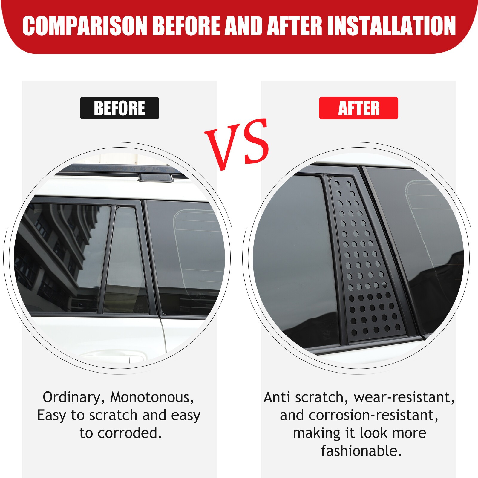 Alloy Rear Window Honeycomb Plate Trim For Toyota Prado LC150/Lexus GX 10-23 US