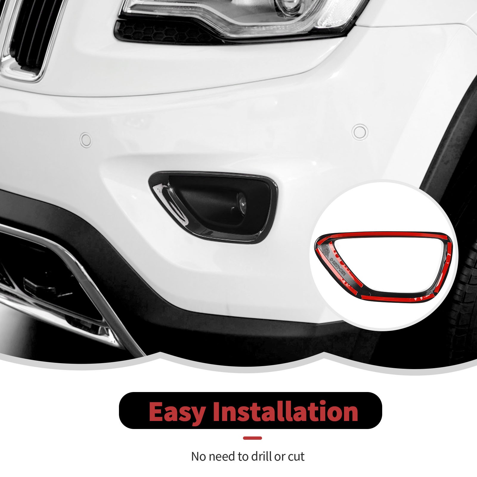 Chrome Tailgate Read Light Ring Trim Cover For Jeep Grand Cherokee Accessories