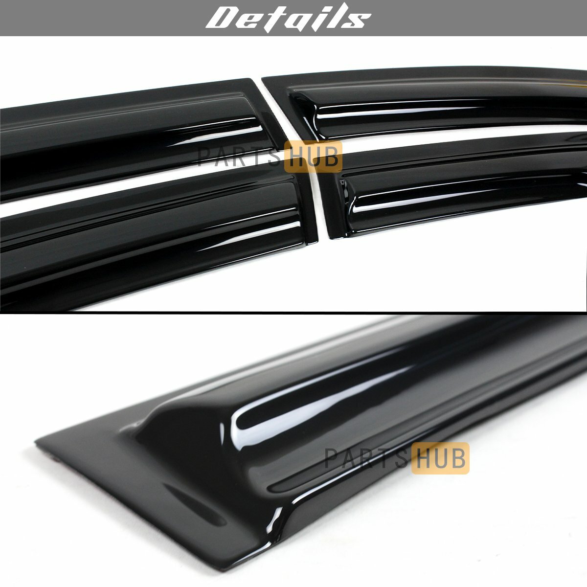For 2014-2018 Kia K3 Forte JDM 3D Wavy Mugen Style Window Visors Rain Guards