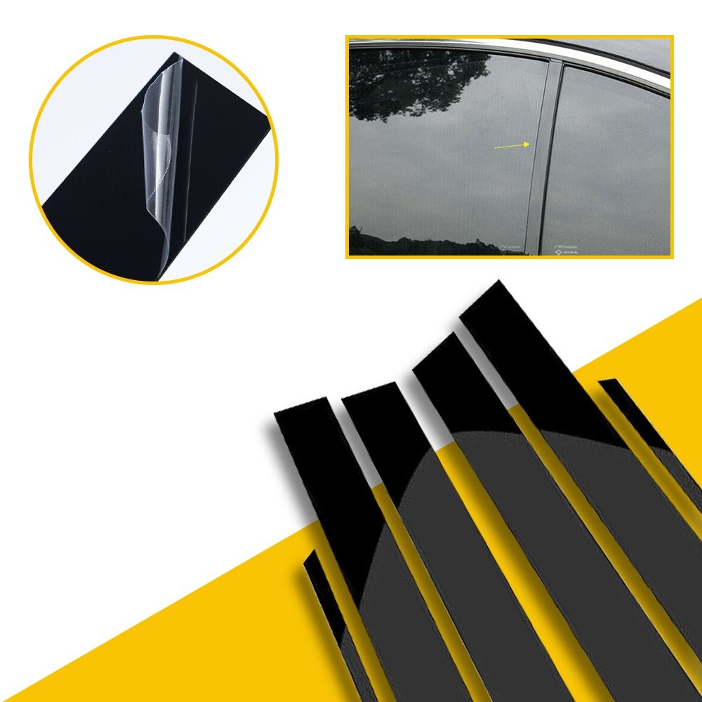 6 For 2014-2018 Toyota Corolla Pillar Post Window Door Trim Cover Car Auto Parts