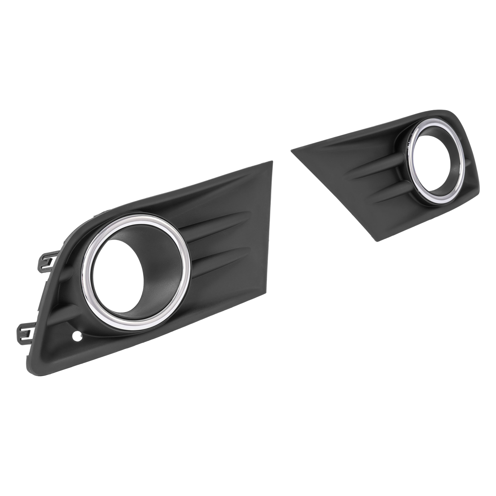Left Right Fog Light Cover Bezel w/Chrome Ring Trim For Honda Pilot 2012-2015