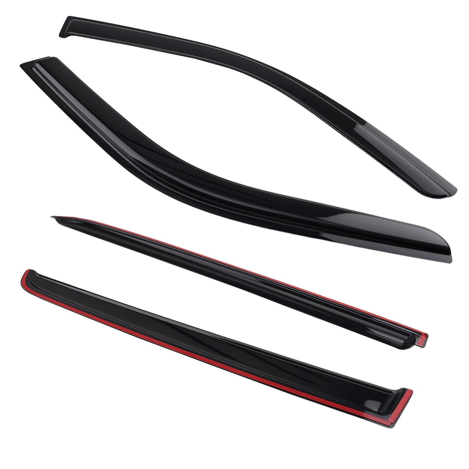 Vent Visor Rain Guards for Dodge RAM 1500 Crew Cab 2009-2018 Acrylic 4PC