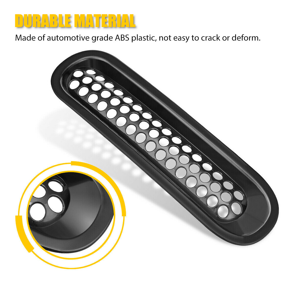 Front Mesh Grille Inserts Headlight Accessories Cover For Jeep Wrangler JK
