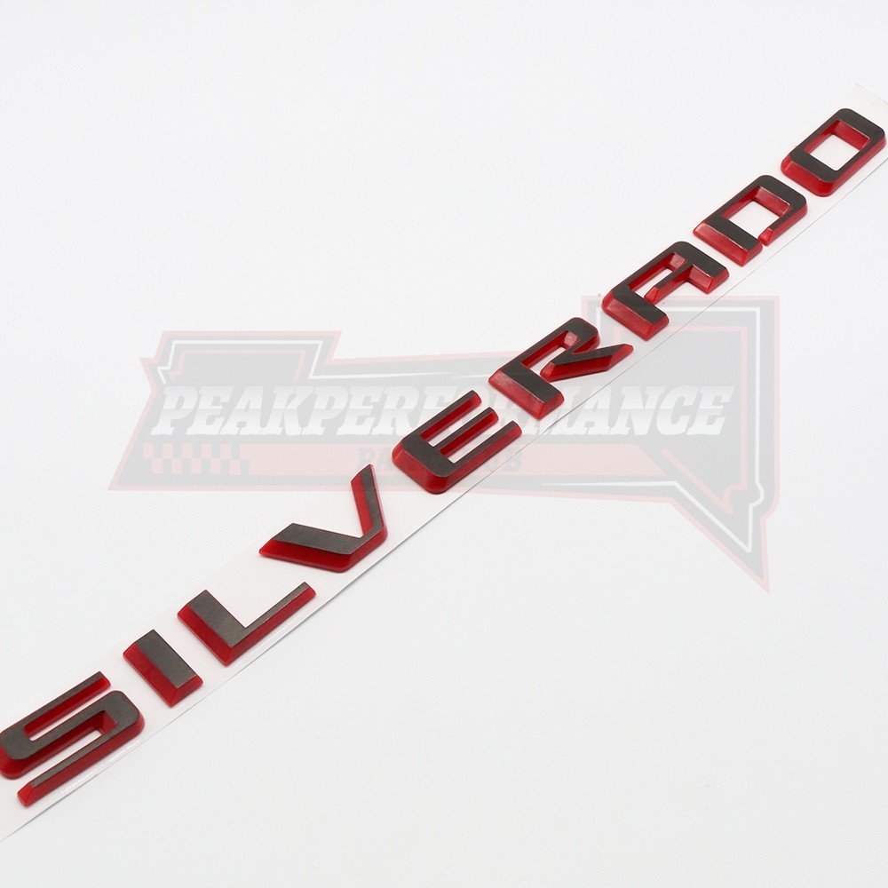 For 2019-2024 Silverado Tailgate Letter Logo Emblem Badge Z71 LT LTZ Black Red