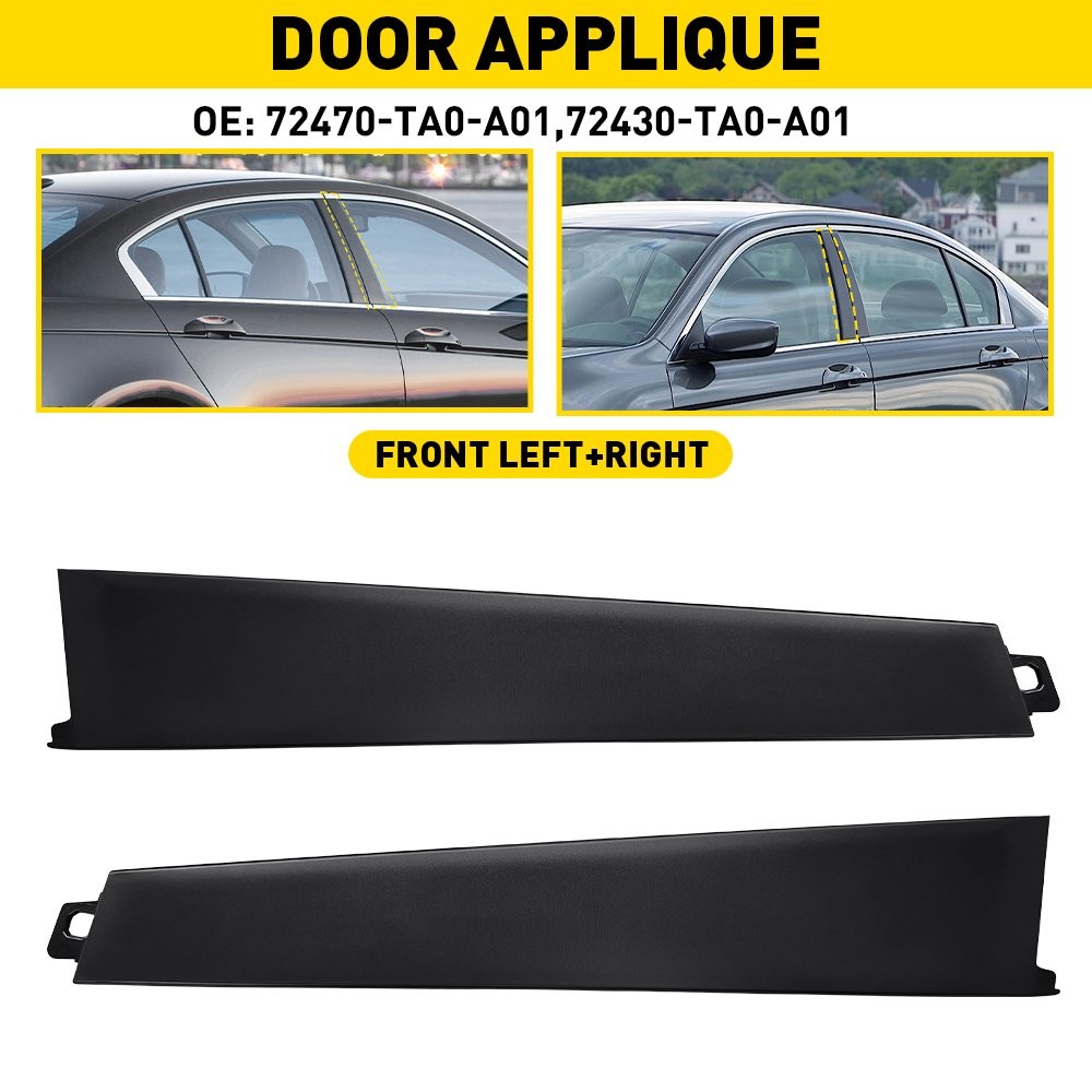 For Accord 2008-13 Front Door Pillar Molding Left Right Garnish Driver Passenger