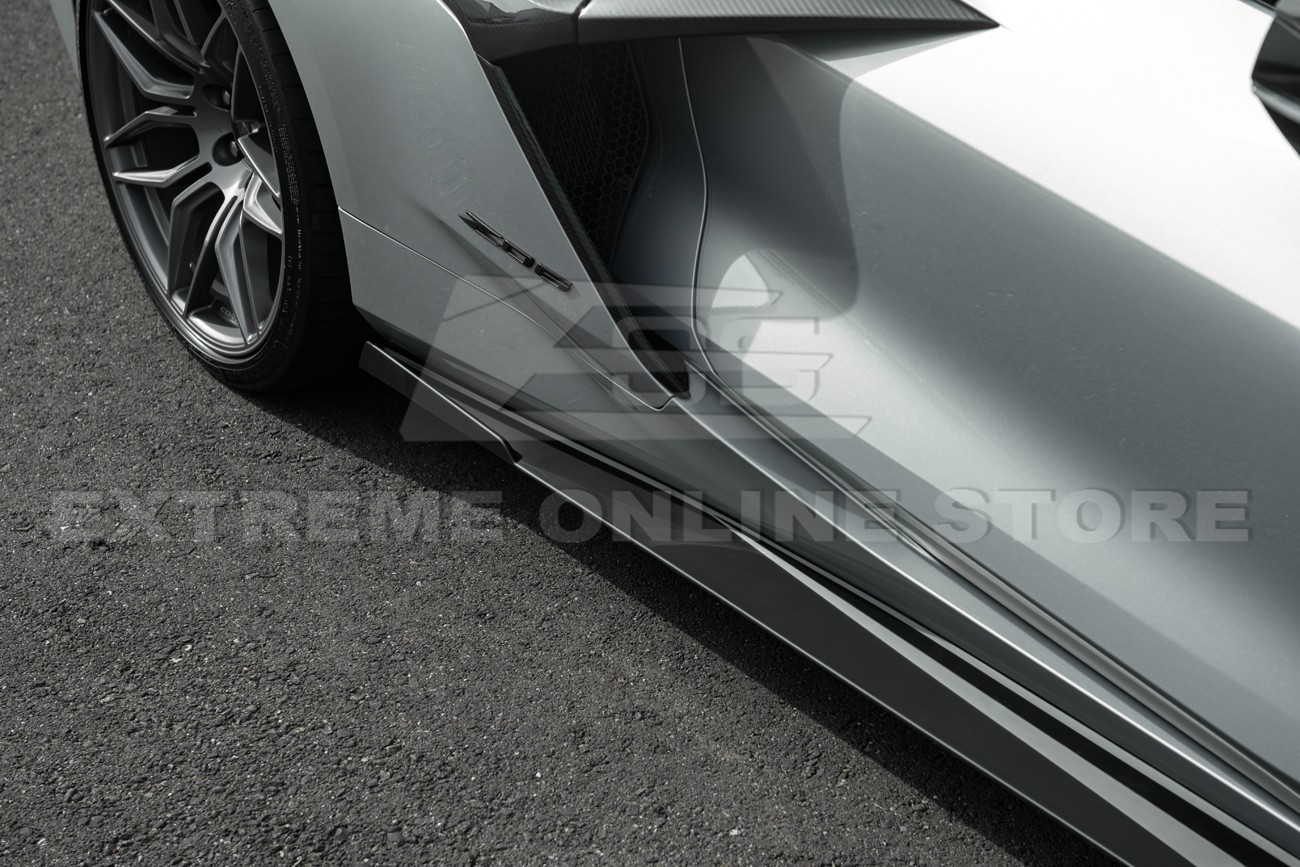 For 23-Up Corvette C8 Z06 | EOS Performance MATTE BLACK Side Skirts Extension