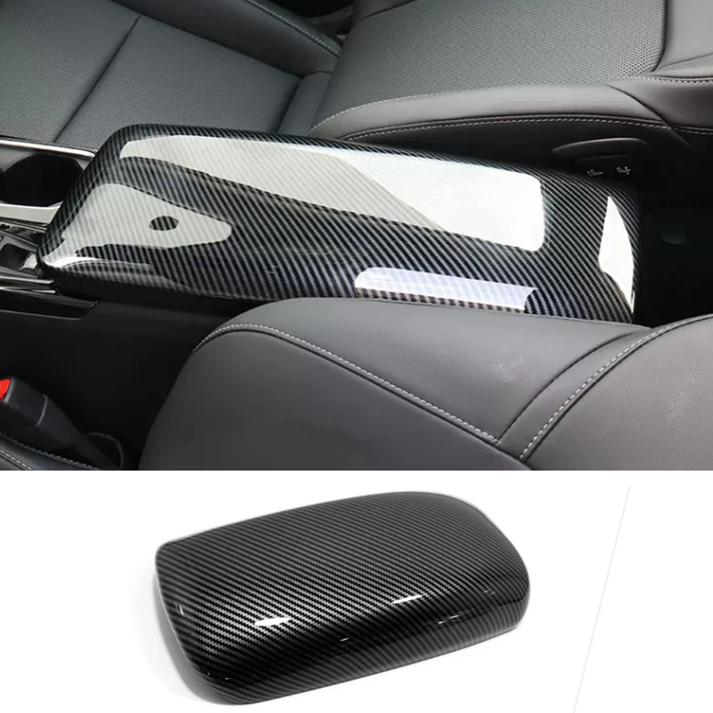 Carbon fiber look Central Storage Box Cover Trim For Nissan Altima 2019-2024